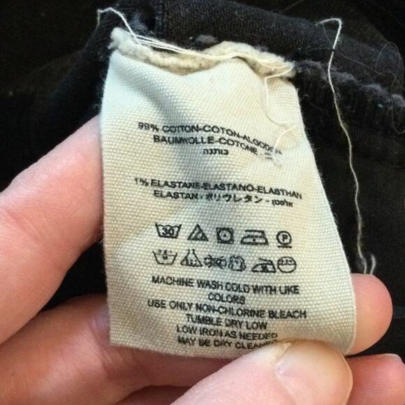 We The Free Womens Distressed Skinny Jeans Size 27 Black Emo Boho Thrashed Punk - Picture 5 of 13